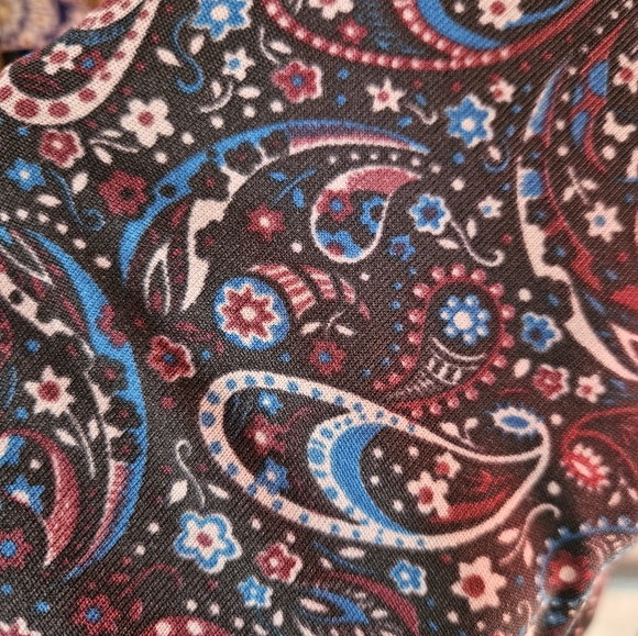 Vintage 1970s Liz Roberts Collared Paisley Blouse Top - Picture 7 of 7